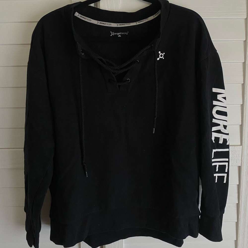 Orangetheory Lace-Up Sweatshirt — size L , tags off